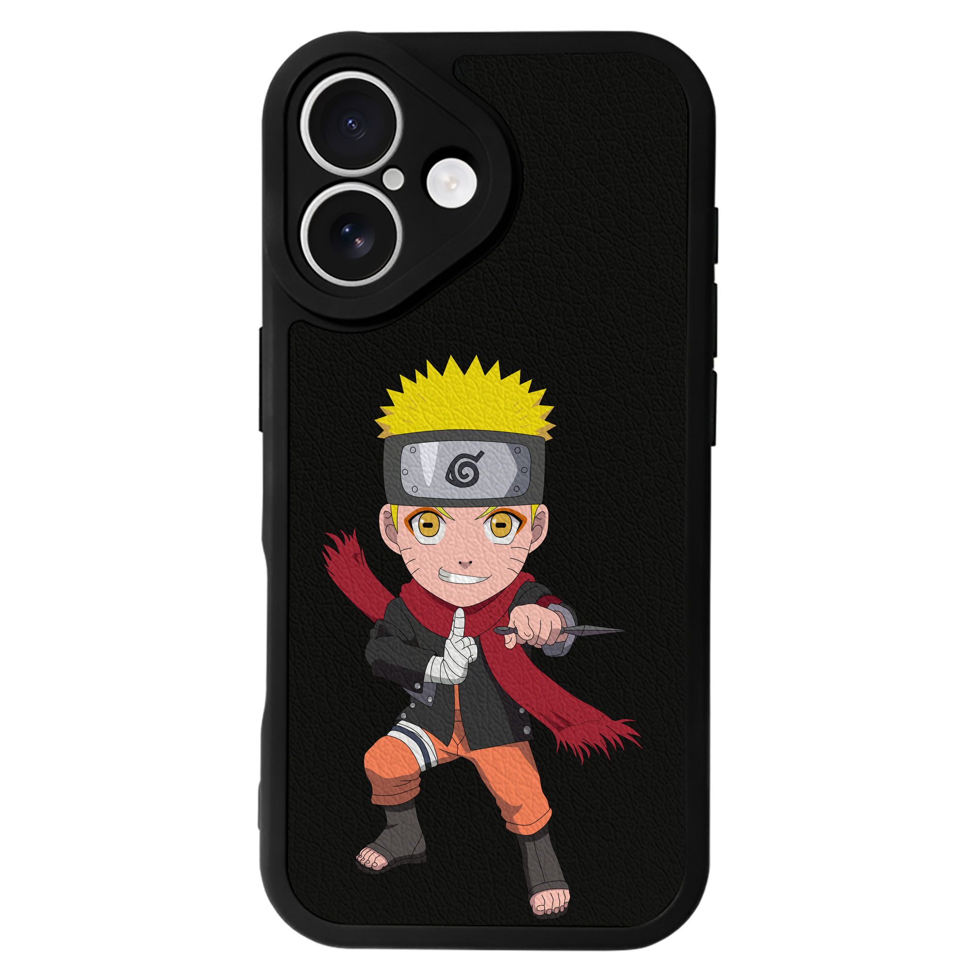 （画像用） NARUTO -ナルト- うずまき ナルト Uzumaki Naruto 【iPhone 16シリーズ対応】シリコンスマホケース（レザー調） 材質：シリコン